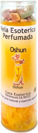 OSHUN-Palm Wax Spiritual Intention Spell Candle-[Yellow] | Vela CASA ESOTERICA P... - Image 2