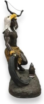 Ochosi 12" - Holding Bow Up -Orisha Religious Statue Figurine - Image 2