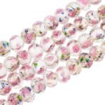 PH PandaHall 60pcs 9~10mm Rose Lampwork Beads Gold Sand Glass Beads Handmade Flo... - Image 2