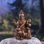 Pacific Giftware Hindu God Saraswati Miniature Resin Figurine Statue - Image 2