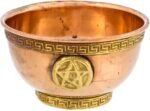 Pentagram Copper Bowl - Offering Bowl for Altar Use, Ritual Offerings, Witchy Ho... - Image 2