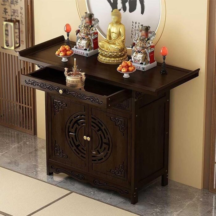 Personal Shrine Altar Table, Buddhist Altar De Muertos De Madera Shrine, Buddha ... - Image 2