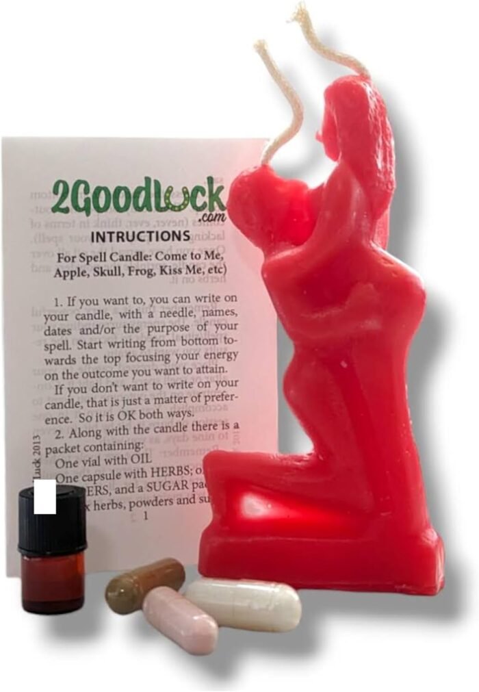 Red 5.75" Inch Domination Candle Kit with Man & Woman. Spells and Rituals - Kit ... - Image 2