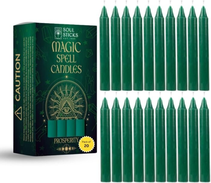 SOUL STICKS Prosperity Magic Spell Chime Taper Candles 20 Pack - Ideal for Altar... - Image 2