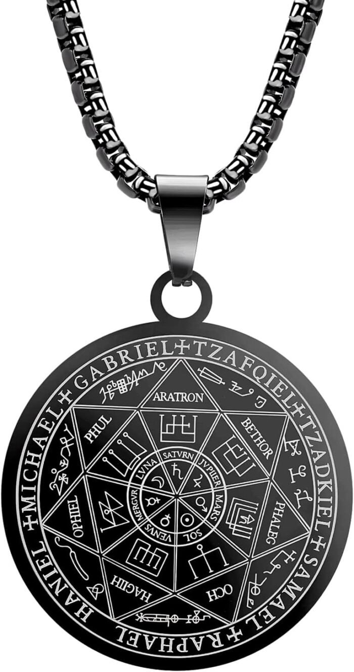 Seven Archangels Pendant Necklace For Men Women Protection Amulet Archangel Mich... - Image 2