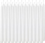 Tuyai 24 Pack Tall White Taper Candles, 10 inch (H) Dripless, Unscented Dinner C... - Image 2