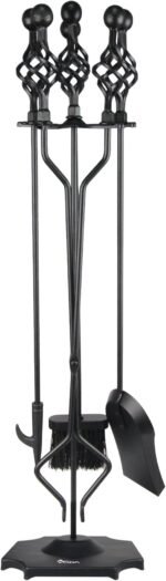 VODA Fireplace Tools Set, 5-Piece Cast Iron 33" Fire Place Set Tools Indoor Fire... - Image 2