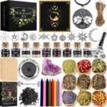 Witchcraft Supplies Kit for Spells, 56 PCS Witch Box Include Dried Herb Crystal ... - Image 2