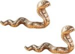 jarbins 2pcs Brass Snake Ornaments Decoration Mini Animal Statue Snake Figurine ... - Image 2