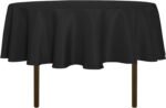 sancua Round Tablecloth - 60 Inch - Water Resistant Spill Proof Washable Polyest... - Image 2