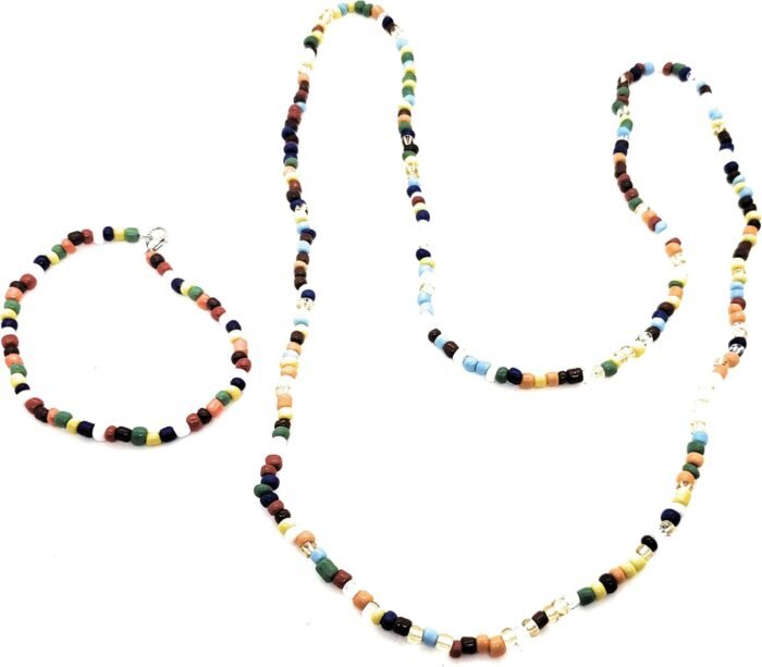 worldmartshopping Osain - Santeria Glass Bead Eleke & Ilde Set, Single Strand - Image 2