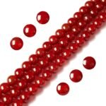 100pcs 8mm Red Agate Beads Natural Gemstone Beads Round Loose Beads for Jewelry ... - Image 2