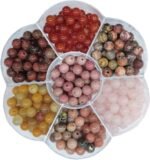 140pcs 8mm Natural Stone Beads Polished Beading Loose Beads Gemstone Energy Heal... - Image 2