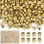 160 pcs 11×12mm Hair Beads, Gold Large Hole Beads for Hair, Jumbo Hair Beads, Ha... - Image 2