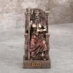 Veronese Design 3 3/8 Inch Zeus Sitting On Throne Holding Thunderbolt Resin Scul... - Image 4