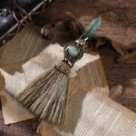 Witch Broom Green Crystal - Witch Wiccan Altar Broom Witchcraft Witches Pagan Al... - Image 5
