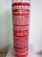 Unstill Spirit (Espiritu Intranquilo) 7 Day 1 Color Unscented Red Candle in Glas... - Image 3