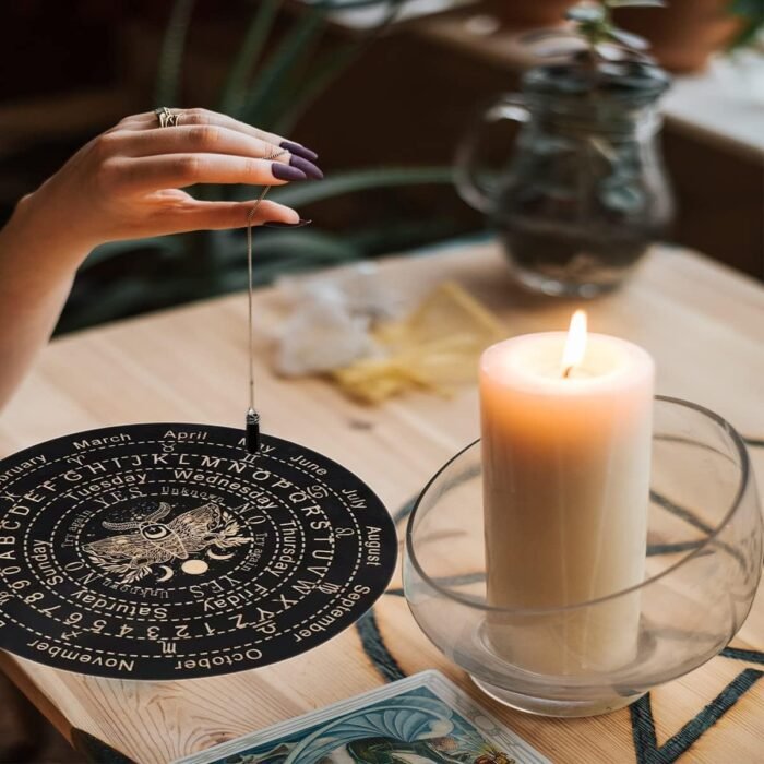 Pendulum Board Dowsing Divination, Wooden Carven Board for Divination Decoration... - Image 3