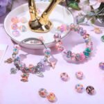 AIPRIDY Girls' Lucky Beads Lover Amber Beads, Big Hole Spacer Beads European Cra... - Image 4