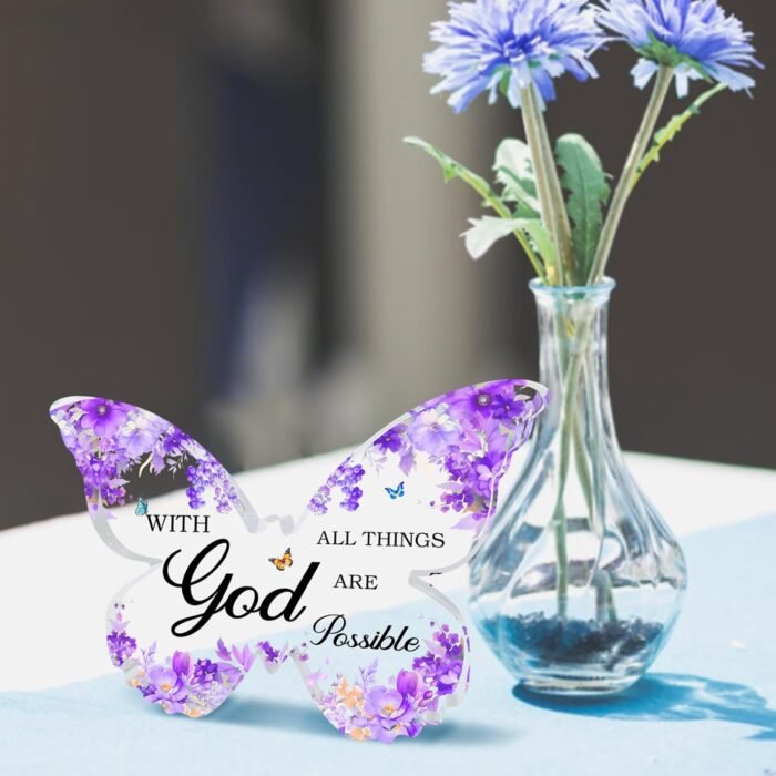 Office Desk Decor for Women Purple Desk Decoration Accessories Purple Gifts for ... - Image 4