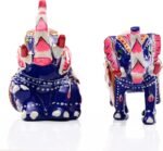 Minakari Traditional Indian Rajasthani Décor Hand Painted Statue Sculpture Diwal... - Image 5