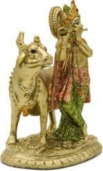 alikiki Hindu God Lord Krishna Statue - 5.3“H Baby Krishna Idol w/Cow Nandi Stat... - Image 6