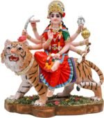 Hindu Goddess Durga Statue Big - 8.5” Indian God Durga MATA Idol on Tiger Statue... - Image 8