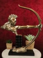 Ebros 19" Tall Sioux Indian Warrior with Bow and Arrow Short-Bow Archer Aiming S... - Image 3