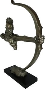 Ebros 19" Tall Sioux Indian Warrior with Bow and Arrow Short-Bow Archer Aiming S... - Image 6