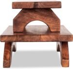Meditation Altar Table - 21 x 10 Inch Handcrafted Foldable Pooja Table - Spiritu... - Image 5