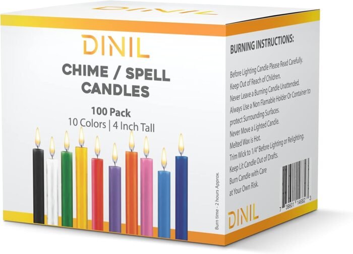 Dinil - Spell & Chime Candles – Premium Mini Taper Candles for Rituals, Prayer, ... - Image 4