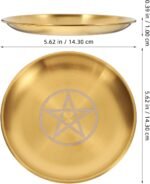 Angoily Bed Side Table Tray, Altar Plate Candle Holder, Ritual Burning Incense O... - Image 3
