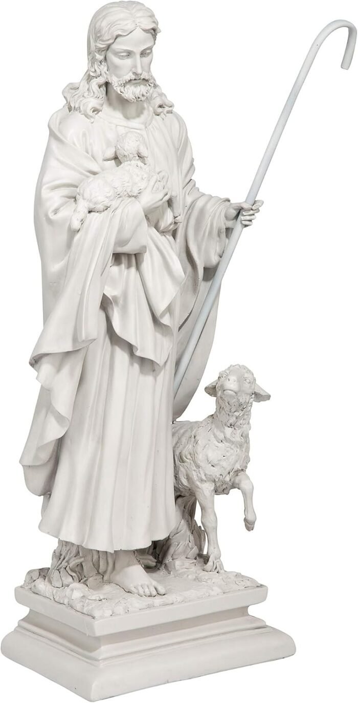 Design Toscano EU1785 Jesus The Good Shepherd Religious Garden Statue, 12 Inches... - Image 3