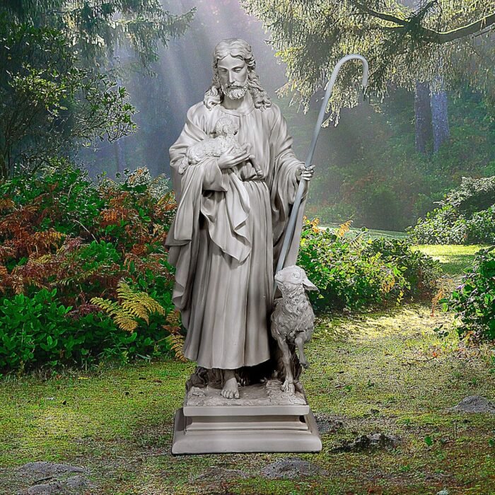 Design Toscano EU1785 Jesus The Good Shepherd Religious Garden Statue, 12 Inches... - Image 7