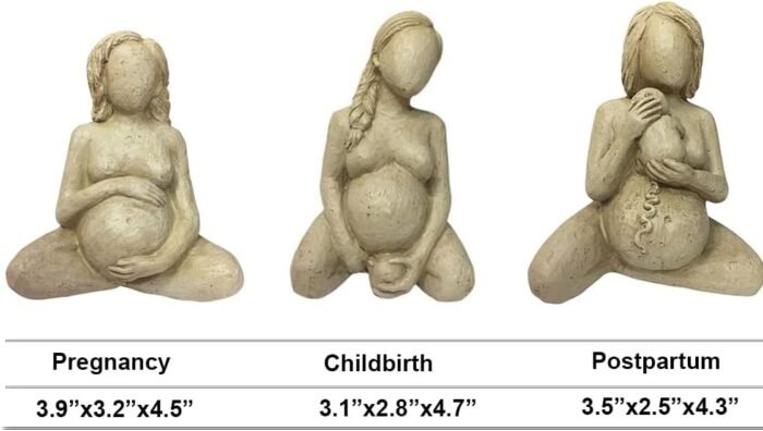 Birthing Woman Statue, Mother Pregnant Childbirth Figure, Great Mother Goddess G... - Image 4