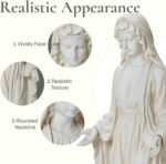 LuxenHome Virgin Mary Statue Outdoor, 30'' Religious Garden Statue, Blessed Moth... - Image 4
