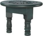New Age Imports Round Tree of Life Altar Table, Rustic Green, Magenta - Image 3