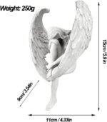Creative White Resin Redemption Angel Statue,Tabletop Ornament, Hand-Carved Ange... - Image 3