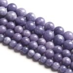 6MM 60PCS Lavender Purple Chalcedony Stone Loose Beads for Jewelry Making DIY Br... - Image 3