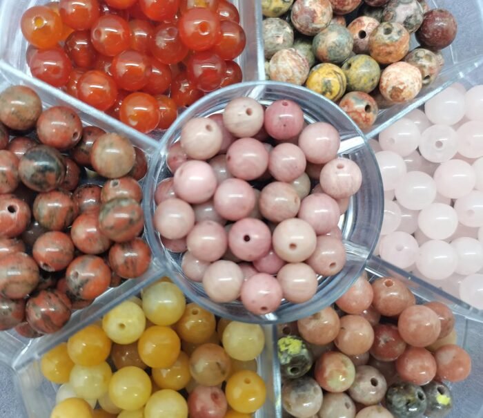 140pcs 8mm Natural Stone Beads Polished Beading Loose Beads Gemstone Energy Heal... - Image 5