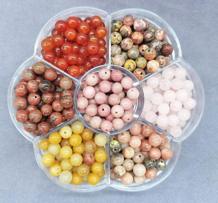 140pcs 8mm Natural Stone Beads Polished Beading Loose Beads Gemstone Energy Heal... - Image 6