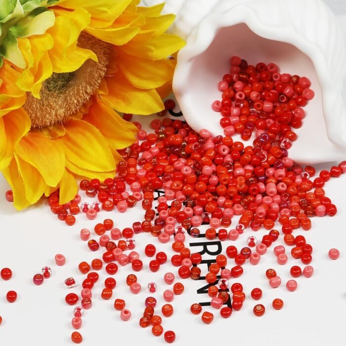 Bulk 4mm Red Seed Beads for Jewelry Making 110 Grams About 1600pcs,6/0 Glass Cra... - Image 4