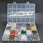 504pcs 8mm Natural Round Stone Beads Gemstone Beading Hole Size 1mm Crystal Ener... - Image 4