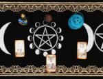 Indian Consigners Altar Cloth Witchcraft Moon Phases Triple Moon Long Side Table... - Image 4