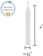 Set of 20 White, Unscented, 4 Inch Tall Chime Candles (Altar, Spell) - Image 4