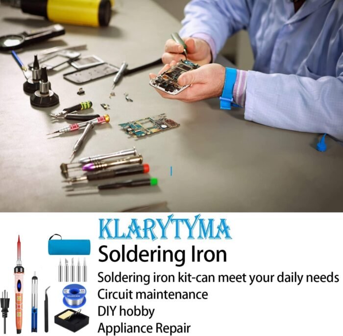 80W Portable Soldering Iron Kit, Upgraded LCD Display Soldering Iron, Adjustable... - Image 7