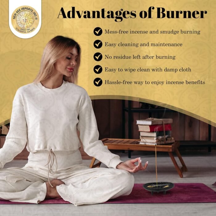 Cast Iron Incense Burner 4" L 2" H, Ideal for smudging, Incense Burning, Ritual ... - Image 7