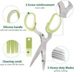 Herb Scissors Herb Stripper Set, Luxiv Stainless Steel Herb Cutter Tools 5-Blade... - Image 4