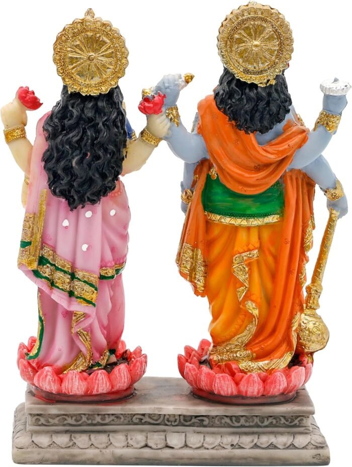 alikiki Vishnu Lakshmi Narayana Statue – 4.7 Inch Lord Vishnu W/Laxmi MATA India... - Image 10