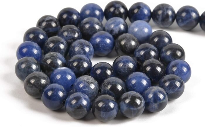 90pcs 4mm Natural Blue Sodalite Gemstone Round Spacer Loose Stone Beads for Jewe... - Image 3